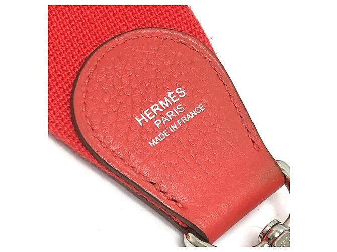 Borsa a Spalla Hermès Evelyne PM 3 Rosso - vista 15