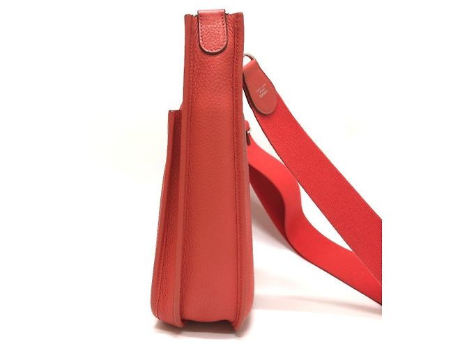 Borsa a Spalla Hermès Evelyne PM 3 Rosso - vista 2