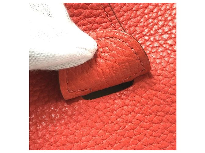 Borsa a Spalla Hermès Evelyne PM 3 Rosso - vista 7