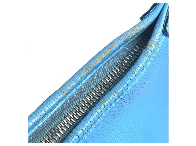 Hermès Hermes Trim 31 Leder Tote Bag Blau - Ansicht 12