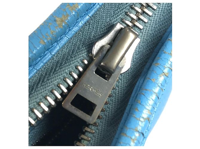 Hermès Hermes Trim 31 Leder Tote Bag Blau - Ansicht 13