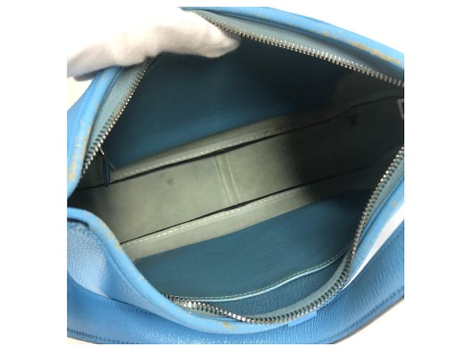 Hermès Hermes Trim 31 Leder Tote Bag Blau - Ansicht 14