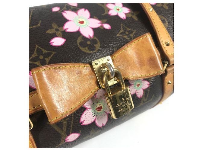 Borsa tote Monogram Cherry Blossom M92009 di Louis Vuitton Marrone Rosa Monogramma - view 15