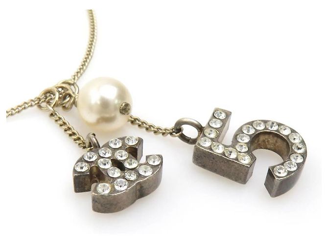 Pulseira de ouro Chanel com pérolas falsas Dourado - vista 2