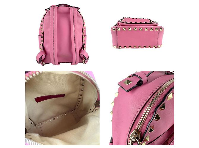 Rosa Leder Rucksack von Valentino Garavani - Ansicht 3
