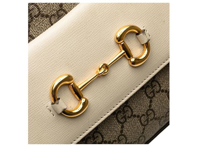 Gucci Beige Small GG Supreme Horsebit 1955 Crossbody - vista 8