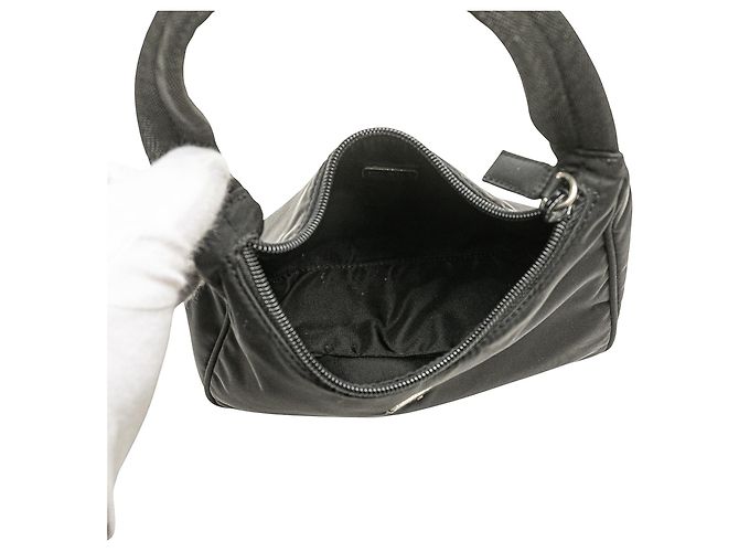 Borsa a spalla mini Tessuto Sport nera di Prada - vista 4