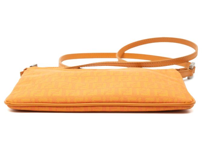 Fendi Orange Zucchino Canvas Umhängetasche - Ansicht 3