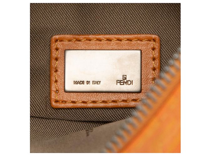Fendi Orange Zucchino Canvas Umhängetasche - Ansicht 5