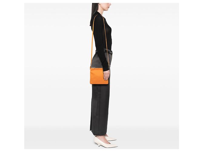 Fendi Orange Zucchino Canvas Umhängetasche - Ansicht 7
