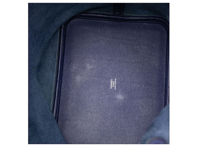 Hermès Picotin Lock 22 in Epsom blu Tressage - vista 4