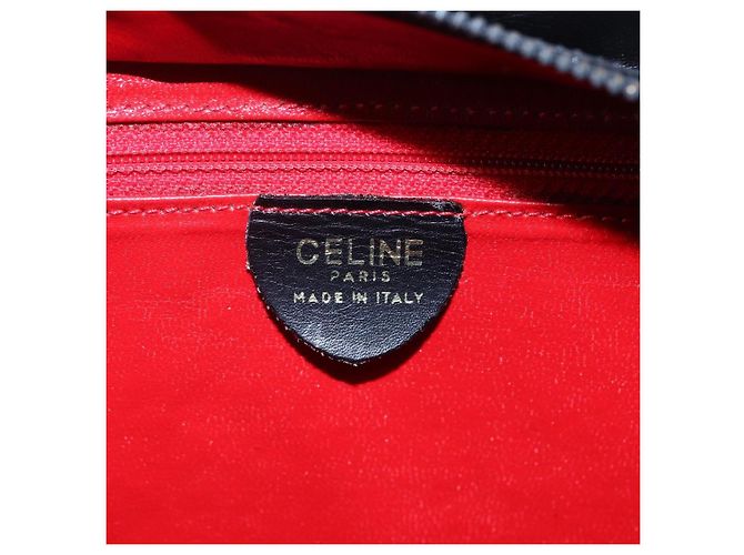 Céline Bolso tote de cuero Celine Negro - vista 6