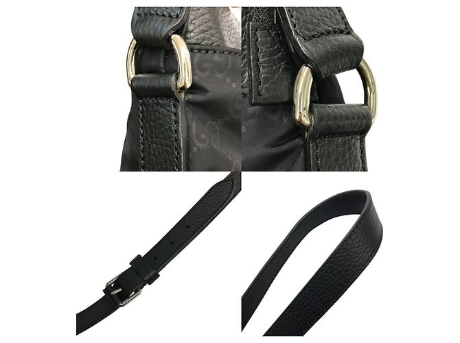 Borsa a Spalla in Nylon e Pelle Nera Gucci Nero - vista 10
