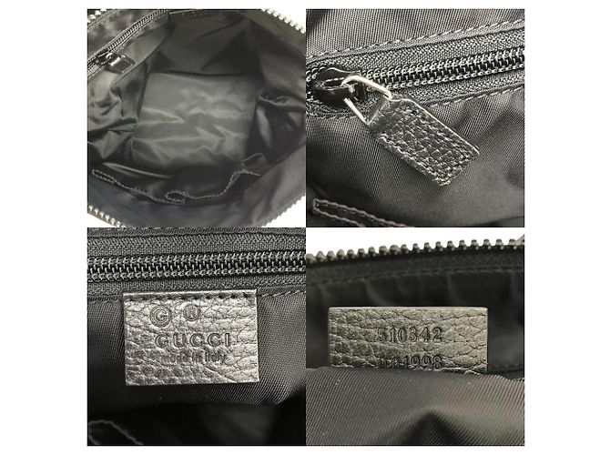 Borsa a Spalla in Nylon e Pelle Nera Gucci Nero - vista 8