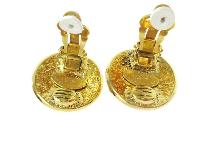 Clip orecchie Chanel CC in metallo D'oro - vista 2