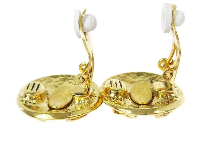 Clip orecchie Chanel CC in metallo D'oro - vista 4