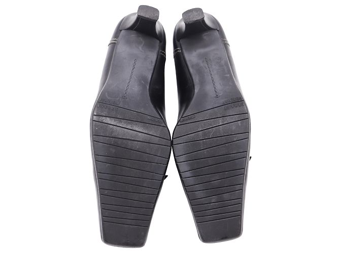 Pumps a punta quadrata con fiocco Stuart Weitzman in pelle nera Nero - vista 8
