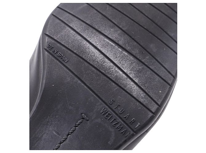 Pumps a punta quadrata con fiocco Stuart Weitzman in pelle nera Nero - vista 9