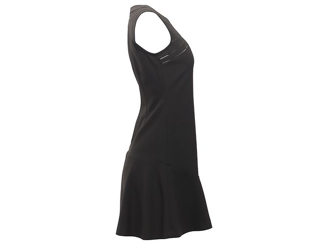 Maureen Mini Kleid mit Tiefer Taille aus schwarzem Polyester von Diane Von Furstenberg - Ansicht 3