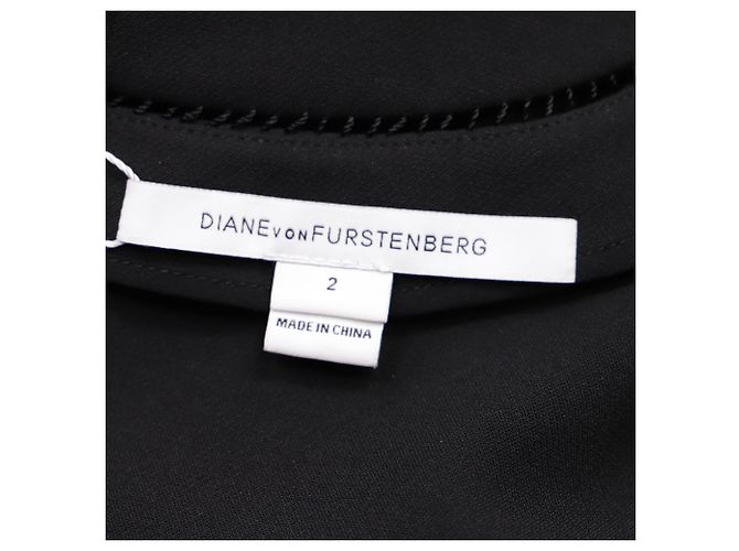 Maureen Mini Kleid mit Tiefer Taille aus schwarzem Polyester von Diane Von Furstenberg - Ansicht 5