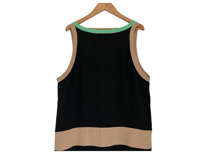 Autre Marque Langes Kleid Fausto Puglisi Schwarz Grün - Ansicht 7