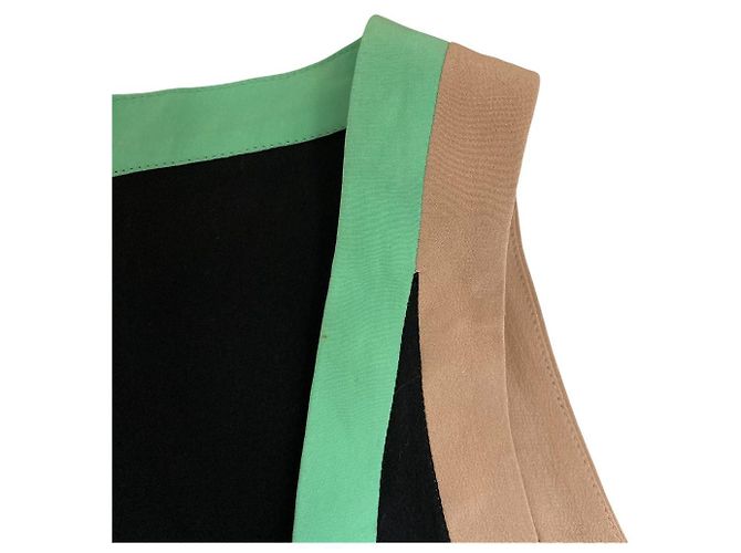 Autre Marque Langes Kleid Fausto Puglisi Schwarz Grün - Ansicht 9
