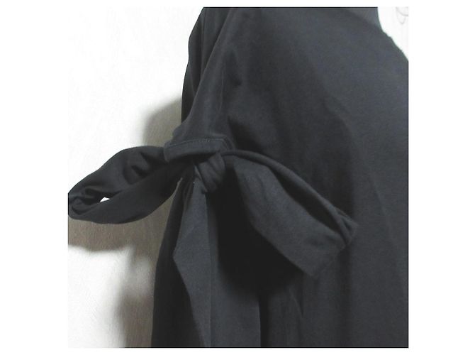 Autre Marque Vestido de algodón sin mangas MSGM con lazo Negro - vista 4
