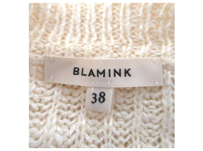 Autre Marque Cardigan in misto lino e seta BLAMINK Crudo - vista 8