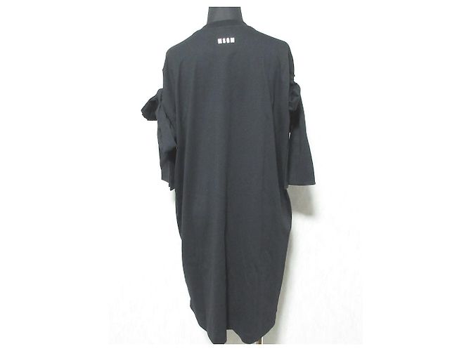 Autre Marque Vestido de algodón sin mangas MSGM con lazo Negro - vista 2
