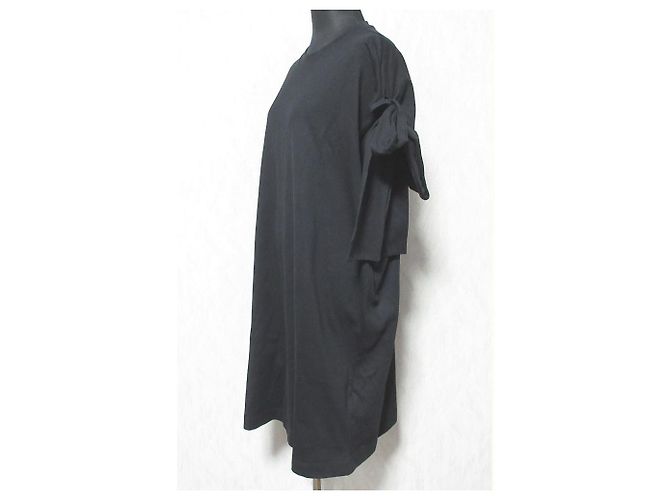 Autre Marque Vestido de algodón sin mangas MSGM con lazo Negro - vista 3