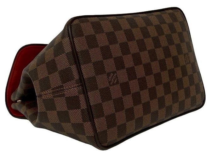 Louis Vuitton Bergamo PM Damier Lederhandtasche Braun - Ansicht 7