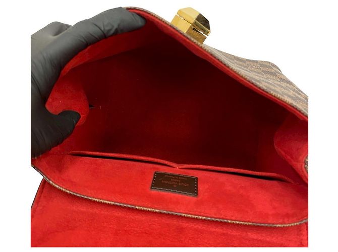 Louis Vuitton Bergamo PM Damier Lederhandtasche Braun - Ansicht 9