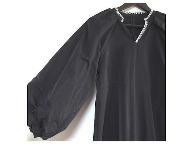 Autre Marque Langes Pulloverkleid Bow.a Schwarz - Ansicht 3