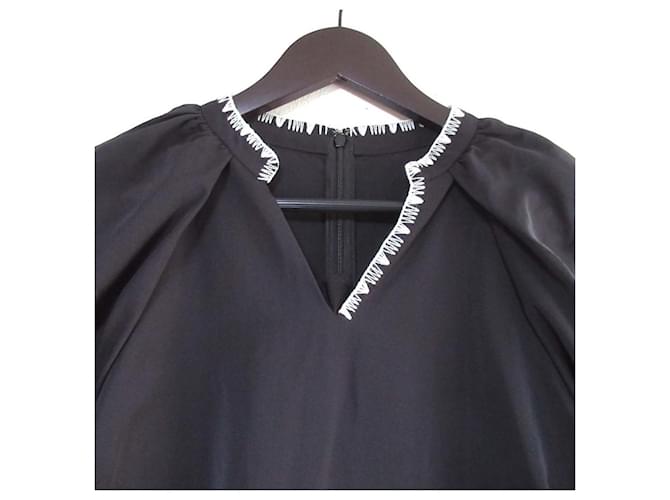Autre Marque Langes Pulloverkleid Bow.a Schwarz - Ansicht 4