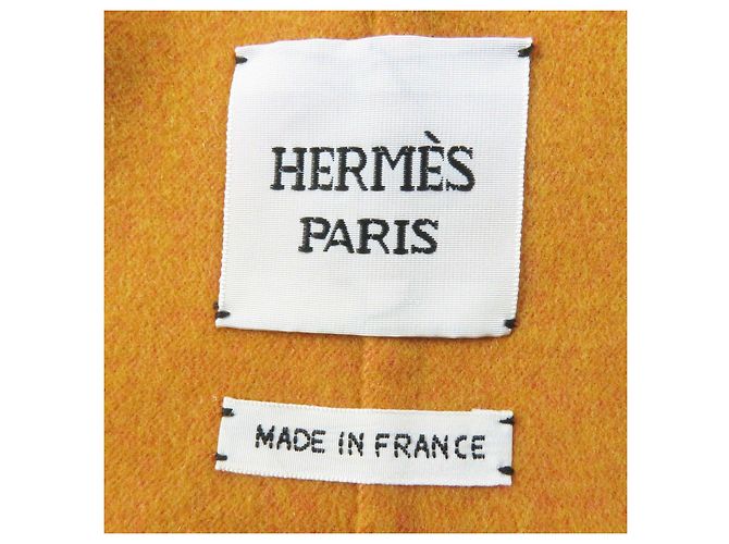 Abrigo Largo de Cachemira Hermès Castaño Mostaza - vista 7
