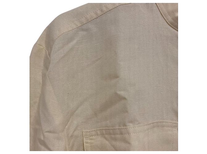 Autre Marque Giacca Camicia 2 in 1 in Tencel e Lino Banana Republic Giallo - vista 3