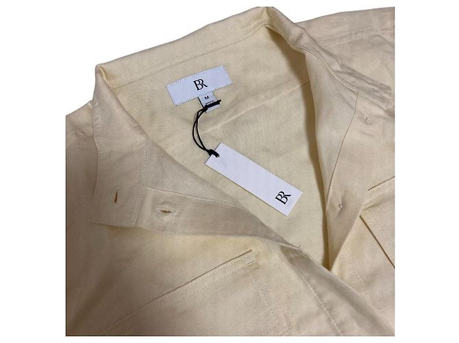 Autre Marque Giacca Camicia 2 in 1 in Tencel e Lino Banana Republic Giallo - vista 7