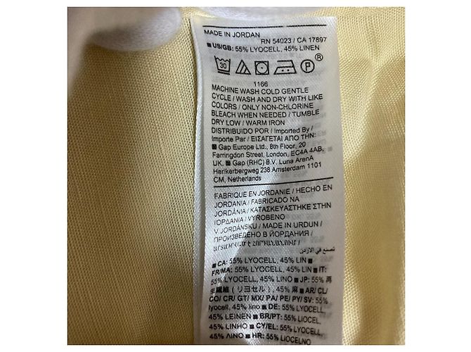 Autre Marque Giacca Camicia 2 in 1 in Tencel e Lino Banana Republic Giallo - vista 8