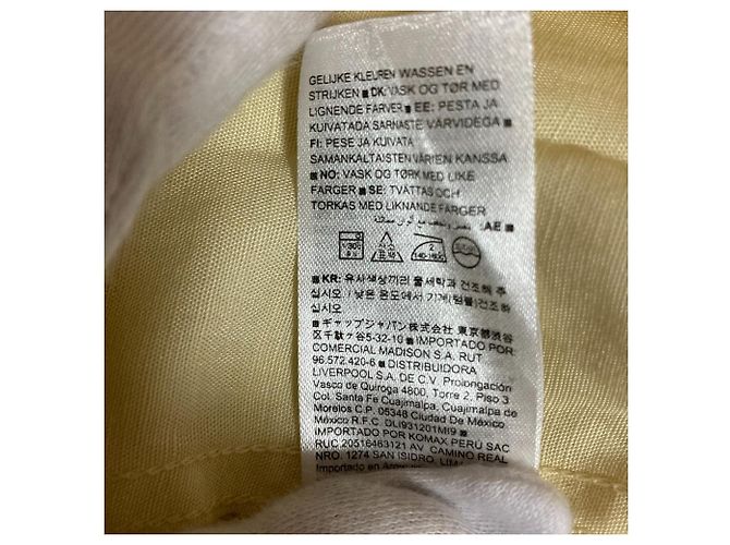 Autre Marque Giacca Camicia 2 in 1 in Tencel e Lino Banana Republic Giallo - vista 9
