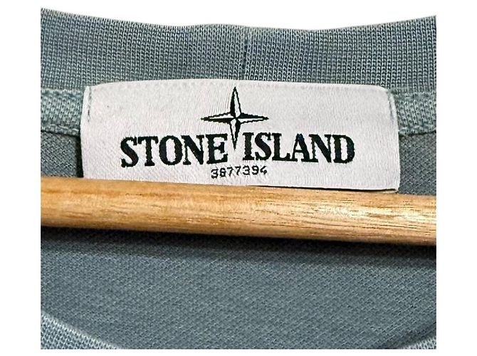 Autre Marque Stone Island Piqué Baumwoll-T-Shirt Grün Hellgrün - Ansicht 4