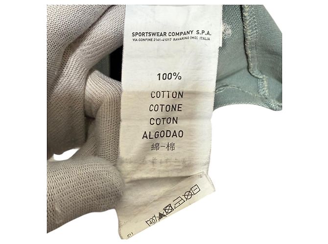 Autre Marque Stone Island Piqué Baumwoll-T-Shirt Grün Hellgrün - Ansicht 6