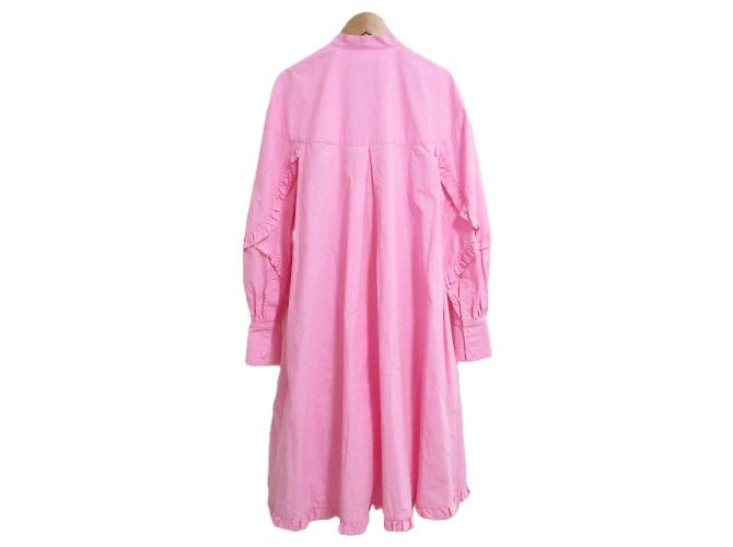 Autre Marque Abito camicia con colletto alto e maniche lunghe con volant MSGM Rosa - vista 2