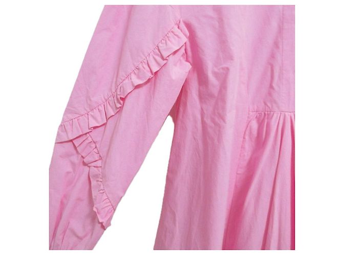 Autre Marque Abito camicia con colletto alto e maniche lunghe con volant MSGM Rosa - vista 5