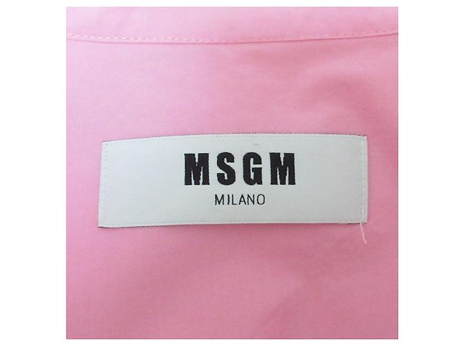 Autre Marque Abito camicia con colletto alto e maniche lunghe con volant MSGM Rosa - vista 7