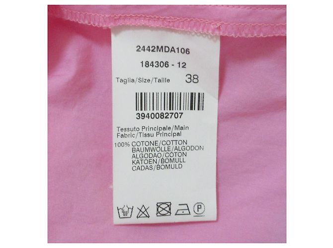 Autre Marque Abito camicia con colletto alto e maniche lunghe con volant MSGM Rosa - vista 8