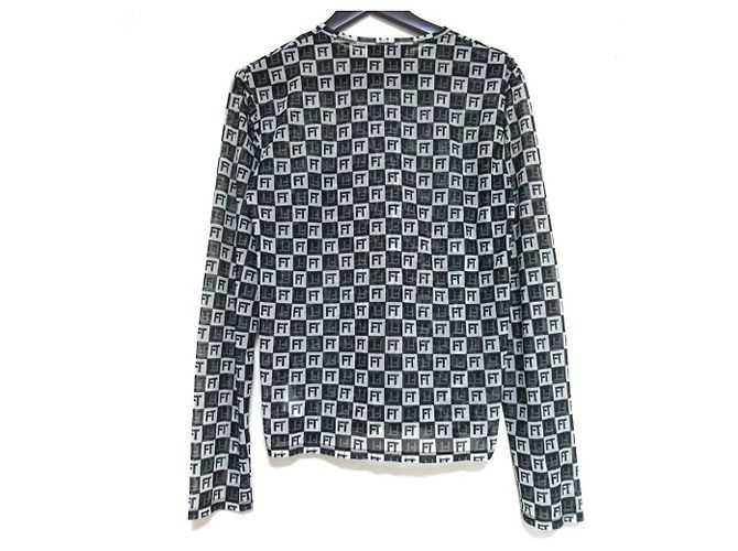 Autre Marque Transparente Karo-Bluse mit FT-Logo von FUMIE TANAKA - Ansicht 2