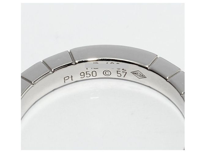 Anello Cartier Lanieres Pt950 Taglia 17 Argento - vista 4