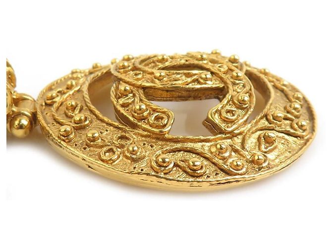 Collana in metallo dorato Chanel Coco Mark D'oro - vista 3