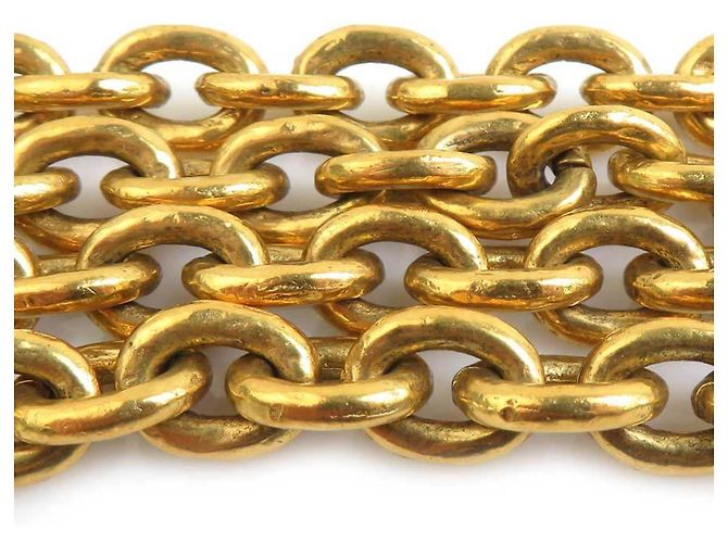 Collana in metallo dorato Chanel Coco Mark D'oro - vista 4