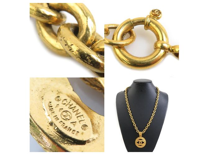 Collana in metallo dorato Chanel Coco Mark D'oro - vista 5
